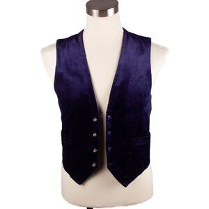 ACNE STUDIOS dark blue cotton blend corduroy vest